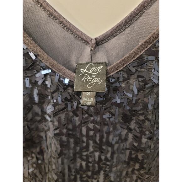 Blue Sequin Mini Dress - Picture 3 of 7